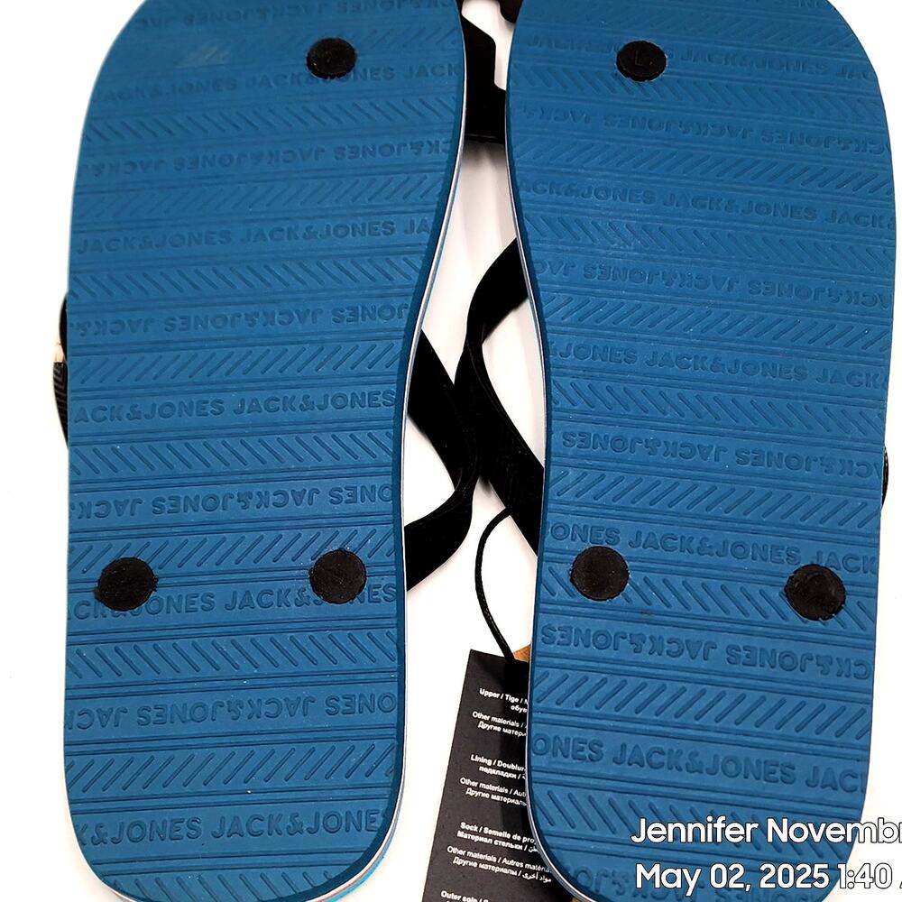 JACK & JONES MENS FLIPFLOP SIZE 11/12 'SCUBA BLUE' - Picture 4 of 6
